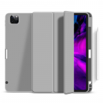 eSTUFF iPad Pro 12.9 2022/2021 MIAMI Pencil Case. Grey PU leather