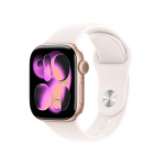 APPLE Watch Series 11 GPS 42mm roosakuldne alumiiniumkorpus ja helepunase sportrihm S/M