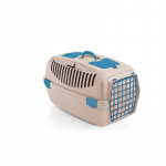Transport cage Gulliver 2 with plastic door 55x36x35cm in white travertine color