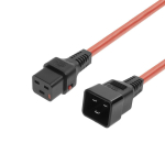 MicroConnect Toitejuhe C19 IEC Lock - C20 Punane 3m, PC1403