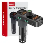 Amio Auto FM-transmitter 2USB-A 1USB-C microSD 12V 24V -04653