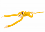 LEAN Toys Mascot Plush Monkey with Baby, Yellow 90 cm