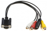 MicroConnect VGA to S-video 3x RCA 0,2m. MONGGSV, 0.2 m, VGA (D-Sub),