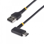 StarTech.com 1 jala (30 cm) USB-A kuni USB-C kiirelaadimiskaabel, vastupidav, nurkaga, laadimine ja snkroonimine, 3A, USB 2.0, TPE-kestel ja aramiidist kiust - USB-laadimisjuhe