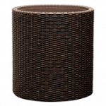 Keter Puku pot Large Cylinder Planter brown 29197837590