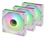 Blackstorm Luna MAG-INF ARGB PWM - tuuletinhulga komplekt, valge, 120 mm, 3 tk pakis (LUNA-MAGINF-120MM-WH-3PACK)