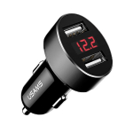 USAMS ad. sam. 2xUSB C1 2,1A LED must/black CC45GC01 (US-CC045)