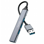 iKaku KSC-751 KUOFENG Hub 4in1 Converter Tarnish (USB to USB3.0 + USB2.0 x3) Grey