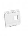 Lanview Wall plate 2 x keystone for OPUS outlet white