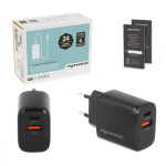 Movano GaN 30W USB-C PD + USB-A laadija (Must)