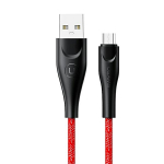 USAMS U41 microUSB punutud kaabel 1m 2A punane/punane SJ393USB02 (US-SJ393) Kiirlaadimine