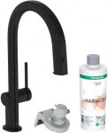 Hansgrohe Aqittura M91 FilterSystem 210 1jet Pull-Out Spoul Matt Black + sBox