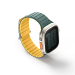 uniq pasek Revix Evo Apple Watch Series1/2/3/4/5/6/7/8/9/SE/SE2/Ultra/Ultra2 42/44/45/49mm pratav magnetiline zielono-ty/viridian roheline-plenud kollane