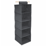 Hanging organizer with 5 shelves 30x30x120cm Grey