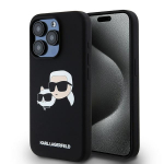 Karl Lagerfeld KLHMP15LSKCHPPLK iPhone 15 Pro 6.1" tarny/must hardcase Silicone Karl AND Choupette MagSafe