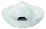 Automatic drinking fountain for animals : Trixie Vital Flow Mini drinking fountain, ceramic, 0.8 l| 24 10 cm, white
