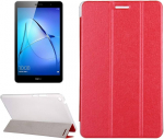 Riff Texture Tablet case Tri-fold Stand Leather Flip for Huawei MediaPad T3 7.0 Red