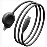 Energea Flow Duo 2-in-1 USB-C kuni USB-C kaabel + Samsung Watch laadija 480Mb/s 60W 1,5m Must