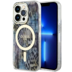 GUESS GUHMP14LHLEOPWB iPhone 14 Pro 6.1" niebieski/sinine kvakott Leopard MagSafe