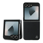Mercedes MEHMZF623RBGVK Z Flip6 F741 tsarny/mustast nahast puiduimitatsioon MagSafe