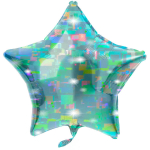 Folat Foil Balloon AND quot;Star AND quot; 61cm Galactic Aqua