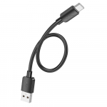 Hoco USB-kaabel A-st USB-C-sse, PD 2,4A, 27W, 0,25 m, X96, must