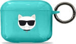 Karl Lagerfeld Kaitsekotus KLA3UCHFL Choupette AirPods 3 roheline