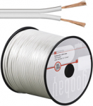 Goobay klarikaabel rullil, 100 m, 2x0,75 mm, valge (MM-300)
