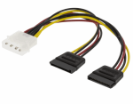 Deltaco Kaabel SATA Molex 4-pin 2x15-pin