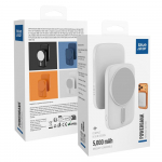 MagSafe-iga hilduv akupank Blue Star Slim DG-P8 15W 5000 mAh valge