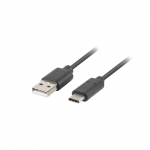 LANBERG USB Type-C USB Type-A 2.0 kabel must QC 3.0, 1 m | CA-USBO-20CU-0010-M | USB Type-C USB Type-A