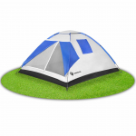 _7727475 4-person blue tourist tent with mosquito net Springos PT008