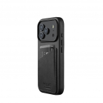 Mujjo IPhone 17 Pro nahast mbruskarp must
