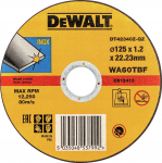 DeWALT Dewalt Stainless steel cutting disc 125x1.2x22.2 flat (DT4234