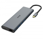 Akasa AK-CBCA28-18BK slearvuti dokk/portreplitseerija Juhtmega USB 3.2 Gen 1 (3.1 Gen 1) Type-C Must, Hall