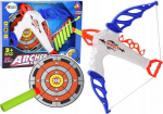 LEAN Toys Bow with Target for Soft Arrows with Suction Cup, 6 Pieces