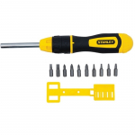 Screwdriver with bits STANLEY 0-68-010, with 10 pieces of bits