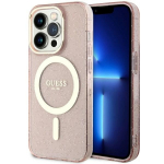 GUESS GUHMP14LHCMCGP iPhone 14 Pro 6.1" rowy/pink kvakott Glitter Gold MagSafe