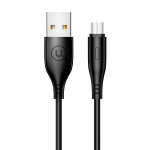 USAMS Kabel U18 microUSB 2A Fast Charge 1m czarny/must SJ268USB01 (US-SJ268)
