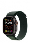 APPLE Watch Ultra 2 LTE 49mm must titaanist korpus koos tumerohelise Alpine rihmaga - M