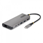 StarTech.com USB-C kuni HDMI mitmeportiline adapter 140W PD laadimisega, 4K 60Hz, 5-portiline USB 5Gbps hub, GbE, Type-C mini-dock MacBooki / Dell / Thinkpadi / HP jaoks