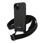 Karl Lagerfeld KLHCP14SSTMMK iPhone 14 / 15 / 13 6,1" kvakaaneline tarna/must Monogrammi plaat Logo rihm