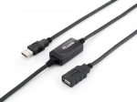 Equip USB 2.0 Type A aktiivne pikenduskaabel, isane pistik emasele, 10 meetrit