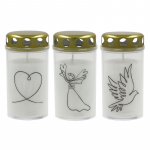 Candela Hauaknal koos korgiga 5,6x11,5cm, plemisaeg ~40h, valge segaprindiga.