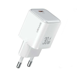 USAMS ad. siec. 1xUSB-C PD30W 3A (ainult pea) PD3.0 kiirlaadimise biay/valge X-ron seeria CC186TC02 (US-CC186)