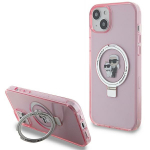Karl Lagerfeld KLHMP15MHMRSKCP iPhone 15 Plus / 14 Plus 6.7" rowy/pink hardcase Ring Stand Karl AND Choupettte MagSafe