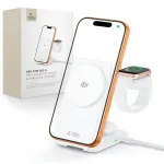 Tech-Protect TECH-PROTECT A56 3IN1 MAGNETIC MAGSAFE WIRELESS CHARGER 25W QI2.2 WHITE