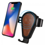 iCarer IWXC004-BN wireless car Qi charger 10W + air vent gravity car mount Brown