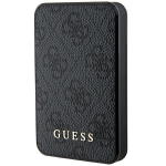 GUESS Powerbank 15W GUPB5LP4GEGK 5000mAh tsarny/must 4G nahast metallist logo