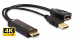 MicroConnect Adapter HDMI - Displayport M-F Active, with USB Power